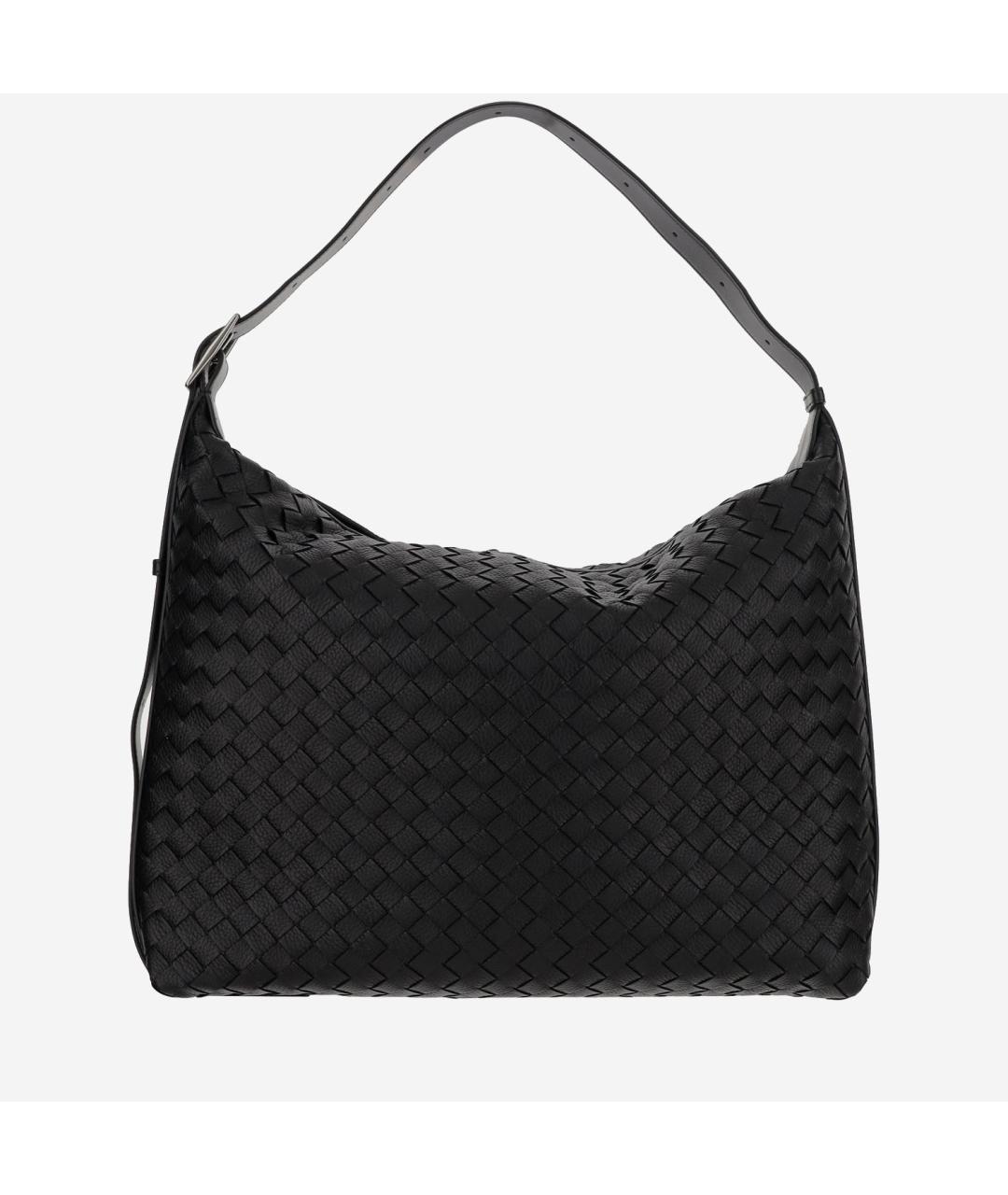 BOTTEGA VENETA Черная кожаная сумка через плечо, фото 3