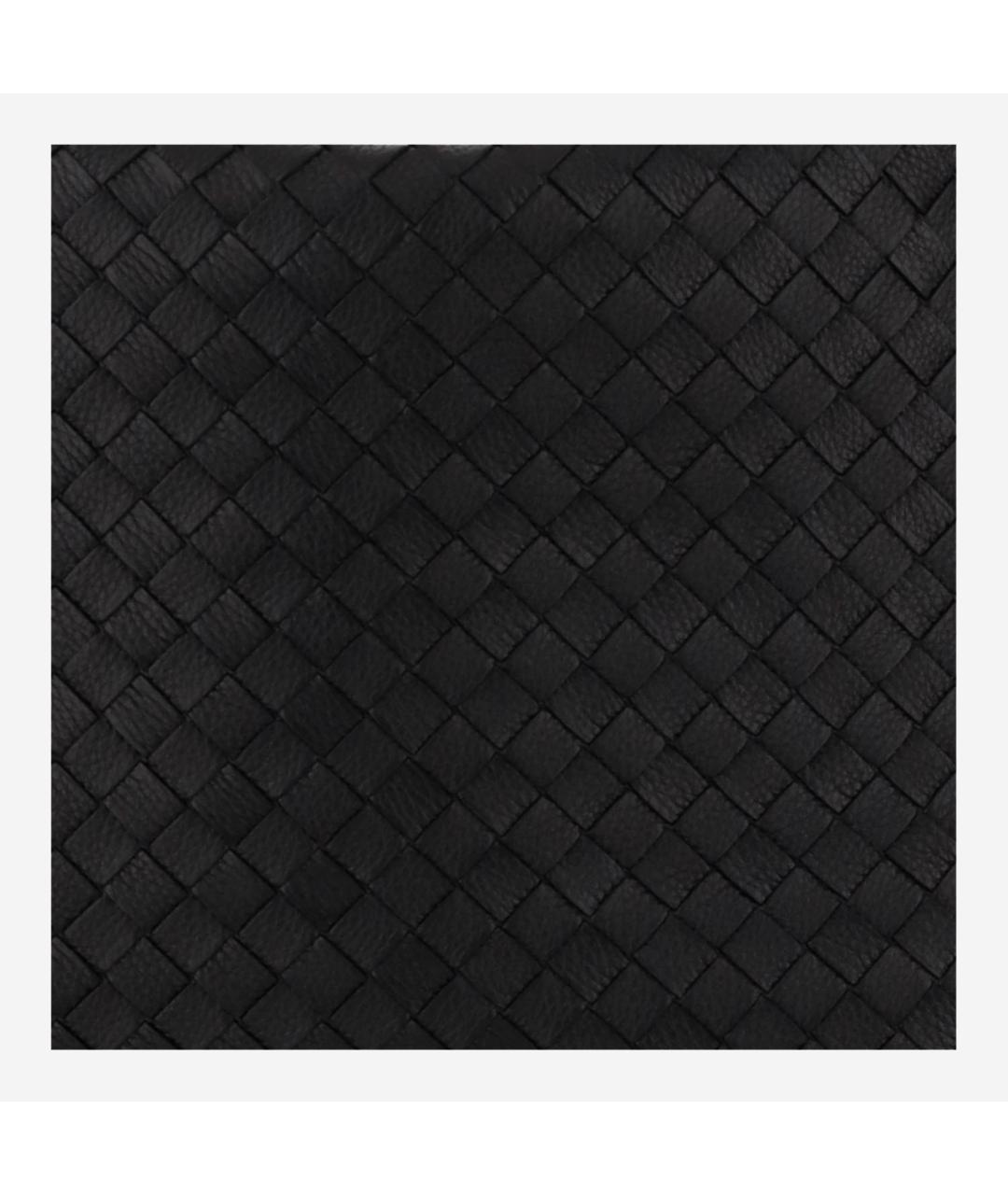 BOTTEGA VENETA Черная кожаная сумка через плечо, фото 4
