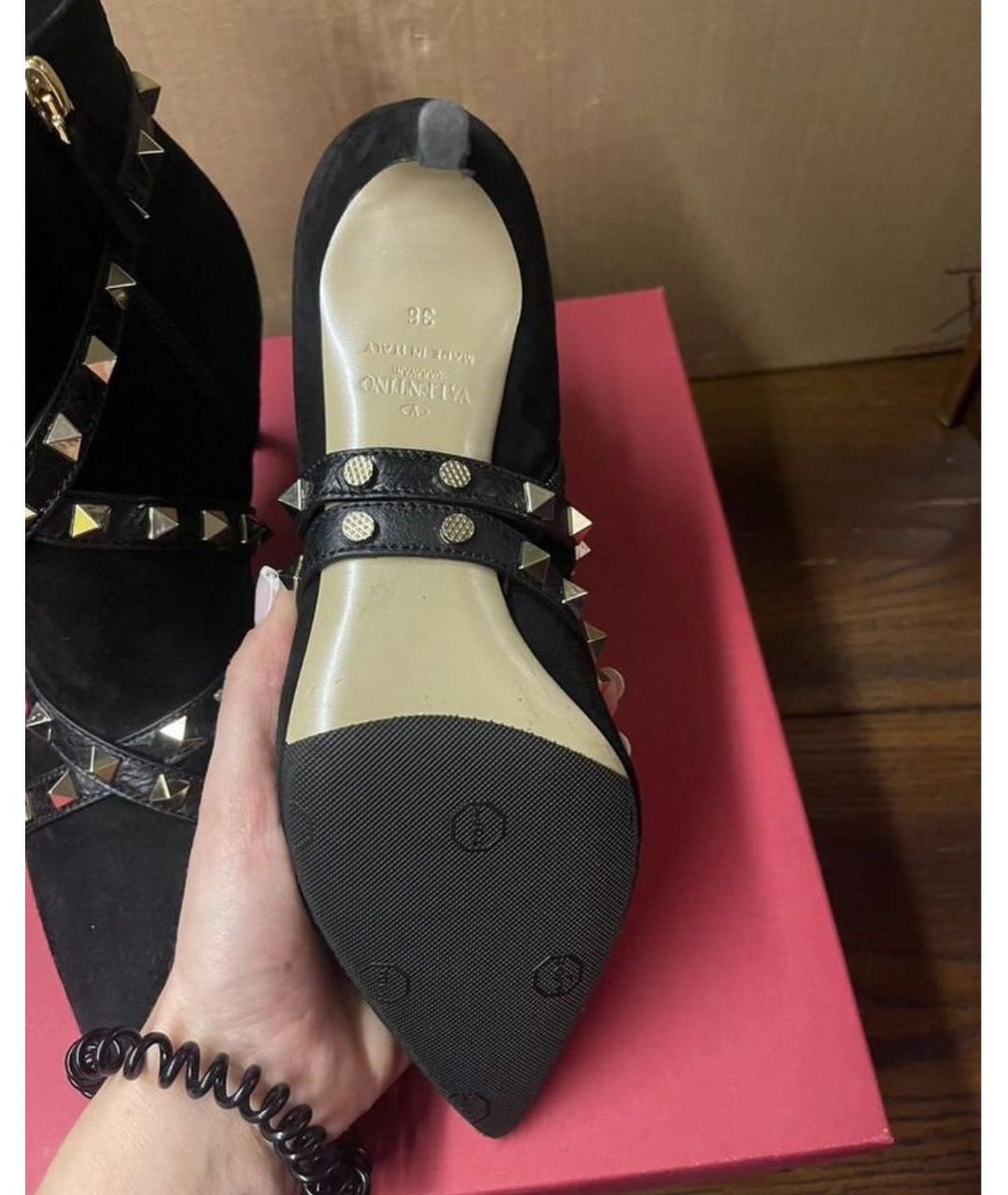 VALENTINO Черные замшевые ботильоны, фото 4