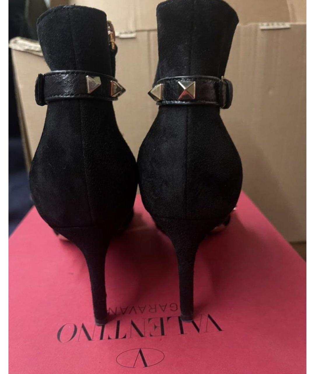 VALENTINO Черные замшевые ботильоны, фото 3