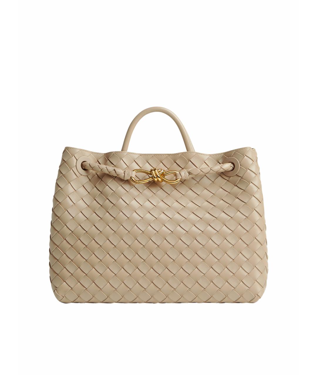 BOTTEGA VENETA Бежевая кожаная сумка тоут, фото 1