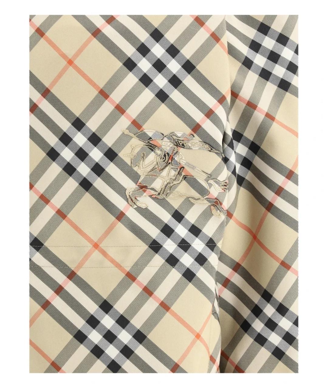 BURBERRY Бежевая полиэстеровая куртка, фото 3