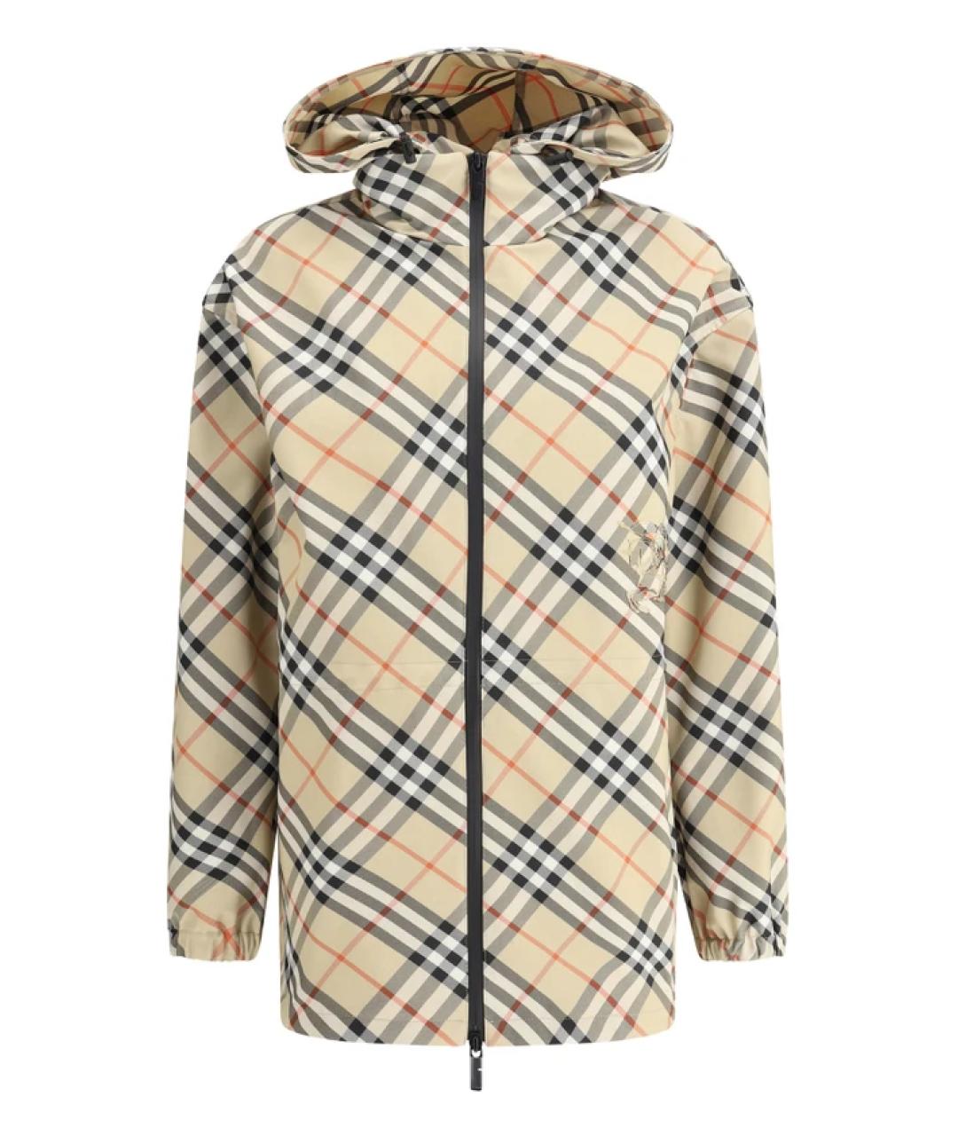 BURBERRY Бежевая полиэстеровая куртка, фото 1