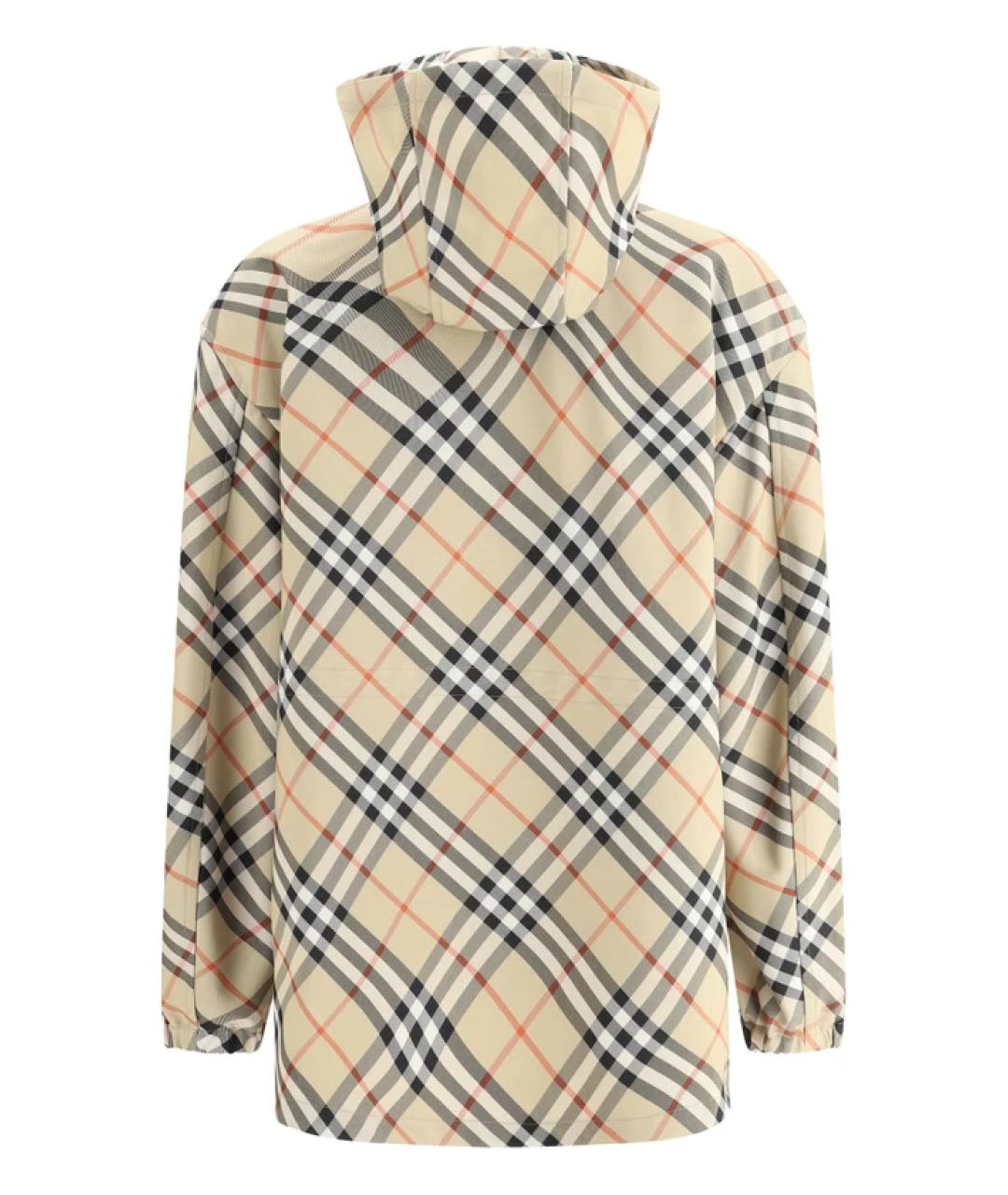 BURBERRY Бежевая полиэстеровая куртка, фото 2