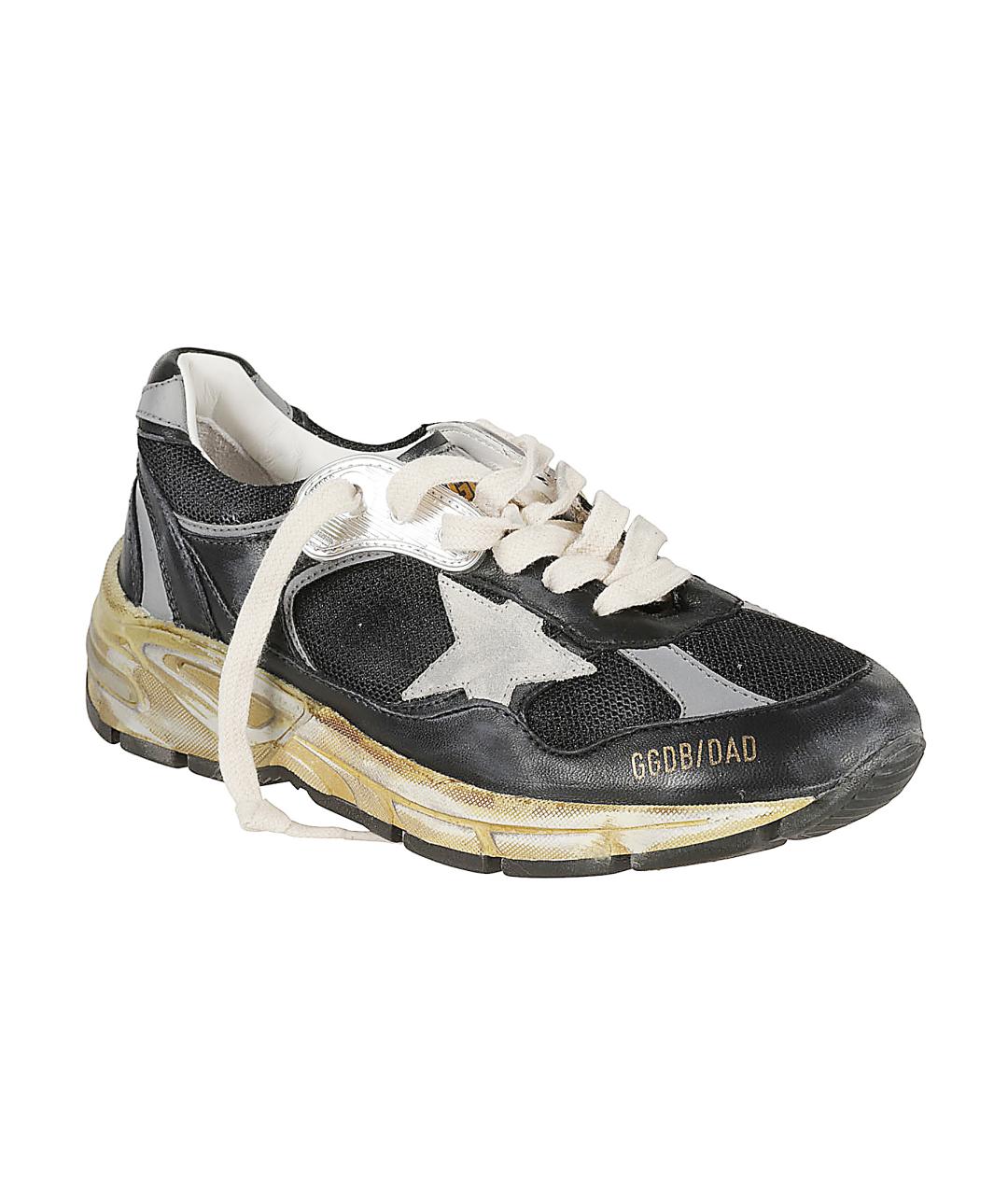 GOLDEN GOOSE DELUXE BRAND Черные кожаные кроссовки, фото 2