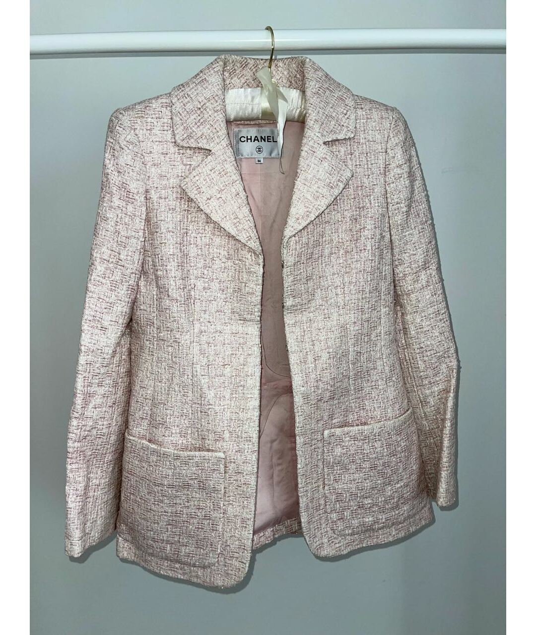 CHANEL PRE-OWNED Розовый полиэстеровый жакет/пиджак, фото 7