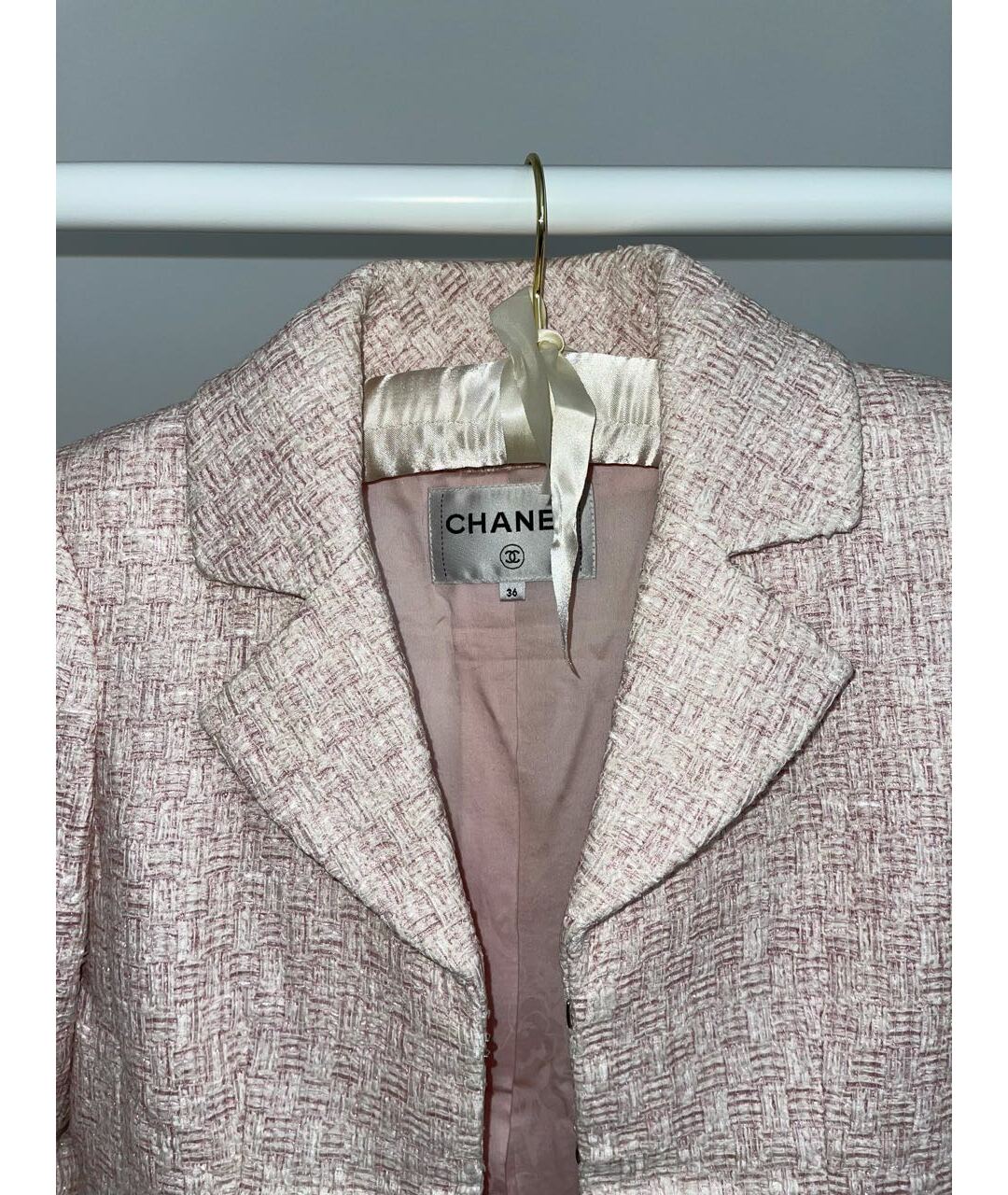 CHANEL PRE-OWNED Розовый полиэстеровый жакет/пиджак, фото 3