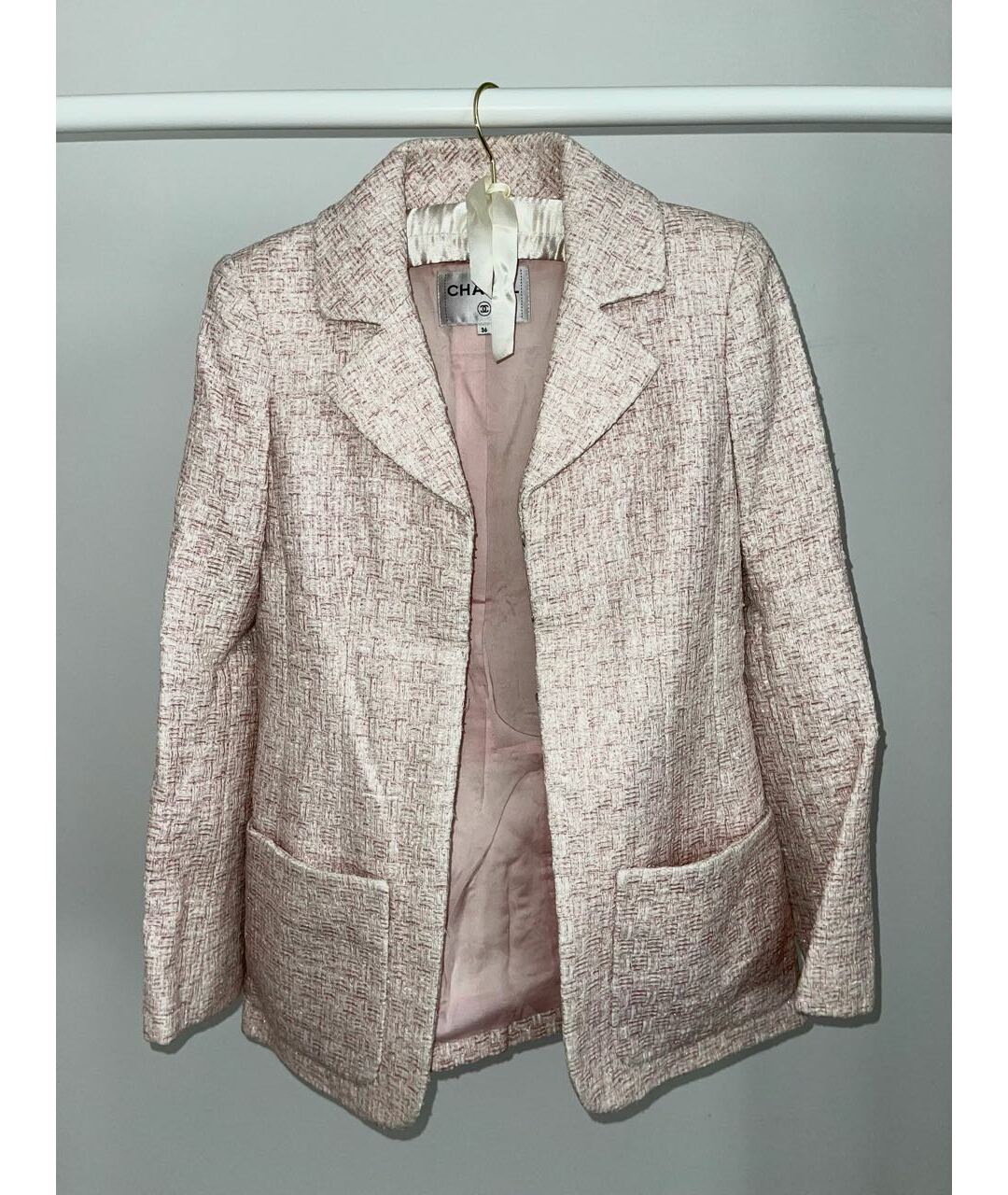 CHANEL PRE-OWNED Розовый полиэстеровый жакет/пиджак, фото 8