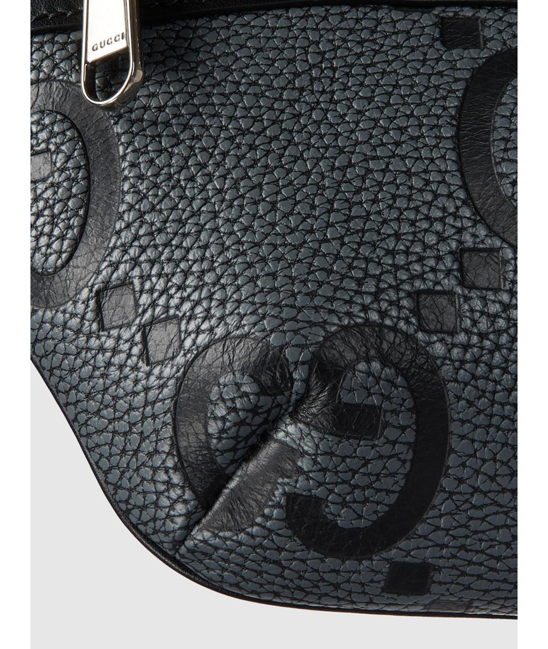 GUCCI Серая кожаная сумка на плечо, фото 8