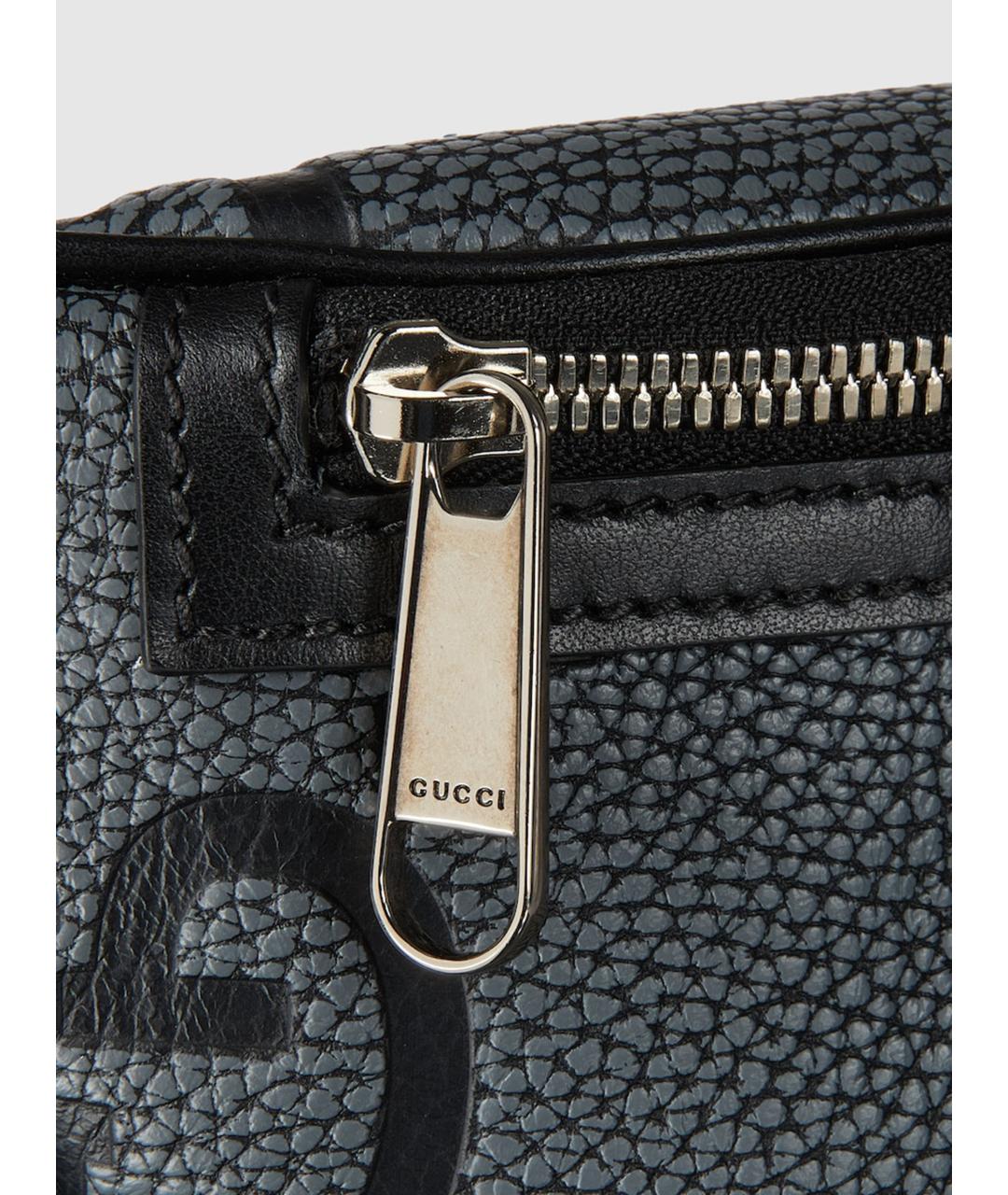 GUCCI Серая кожаная сумка на плечо, фото 4