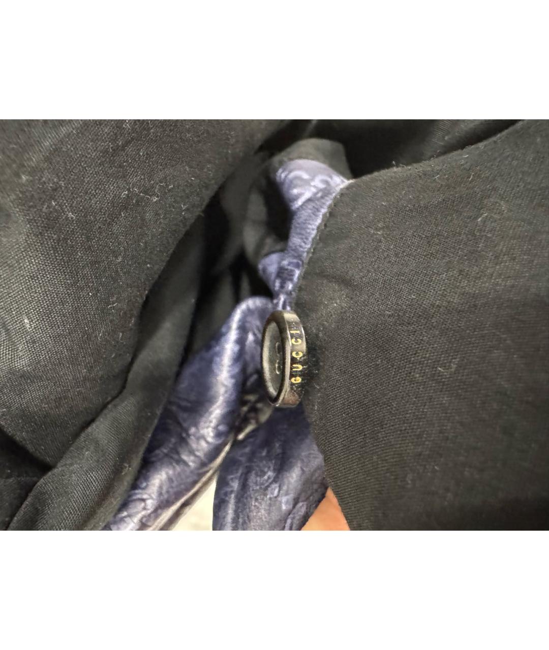 GUCCI Синяя кожаная куртка, фото 4