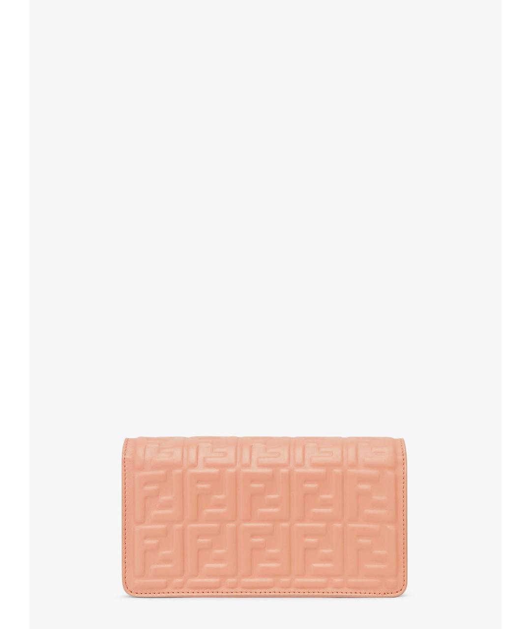 FENDI Розовая кожаная сумка через плечо, фото 4