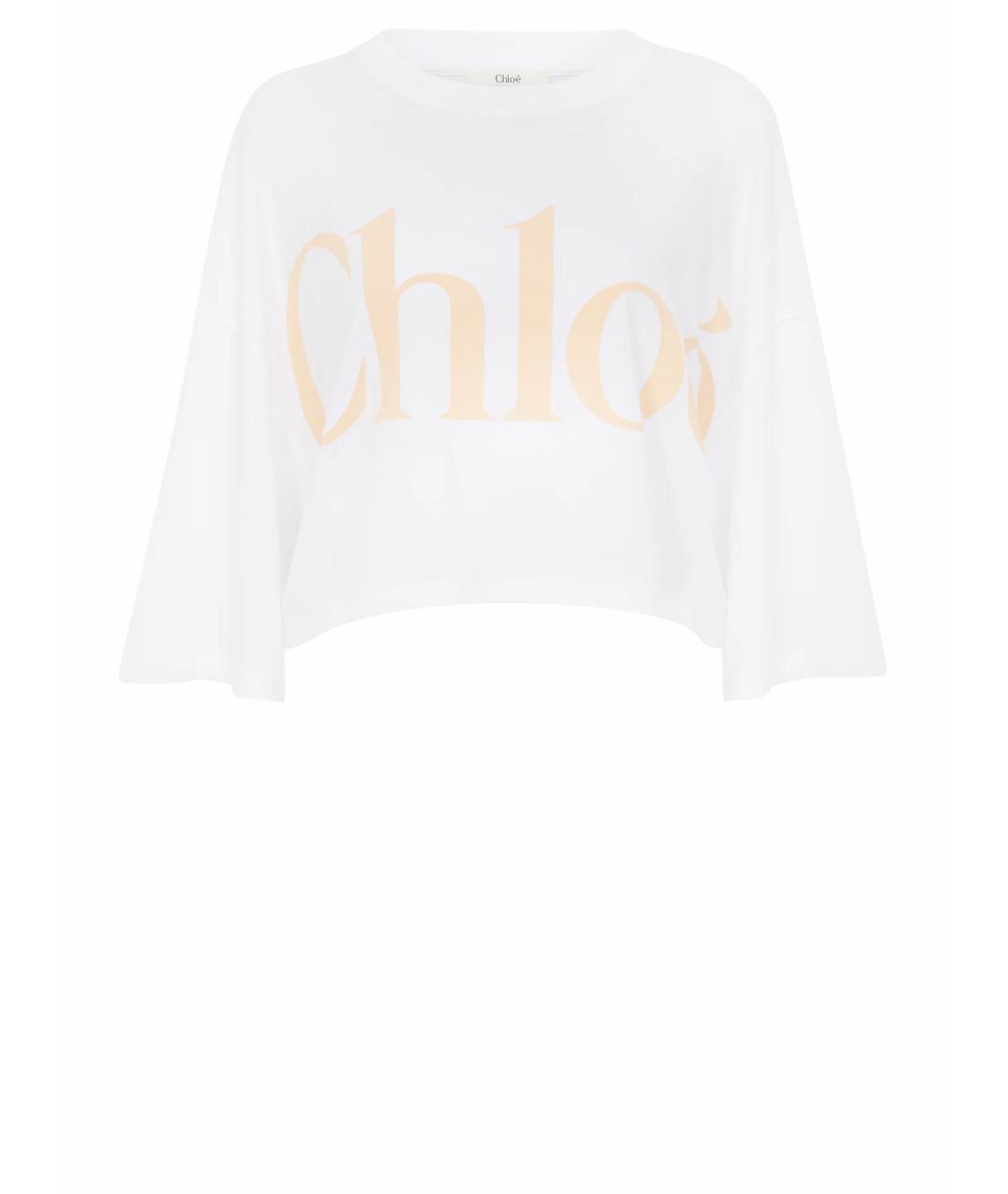 CHLOE Белая хлопковая футболка, фото 1
