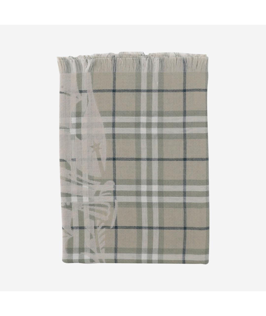 BURBERRY Мульти шерстяной шарф, фото 4