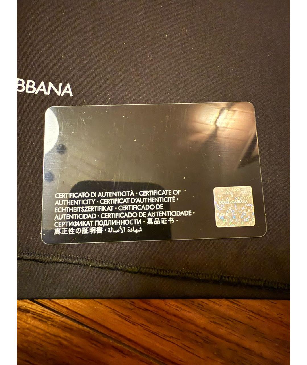 DOLCE&GABBANA Черная кожаная сумка с короткими ручками, фото 2
