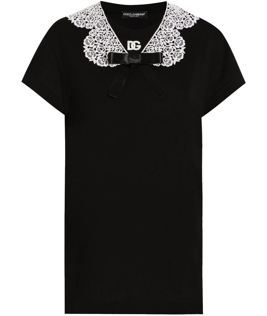 DOLCE&GABBANA Черная хлопковая футболка, фото 1