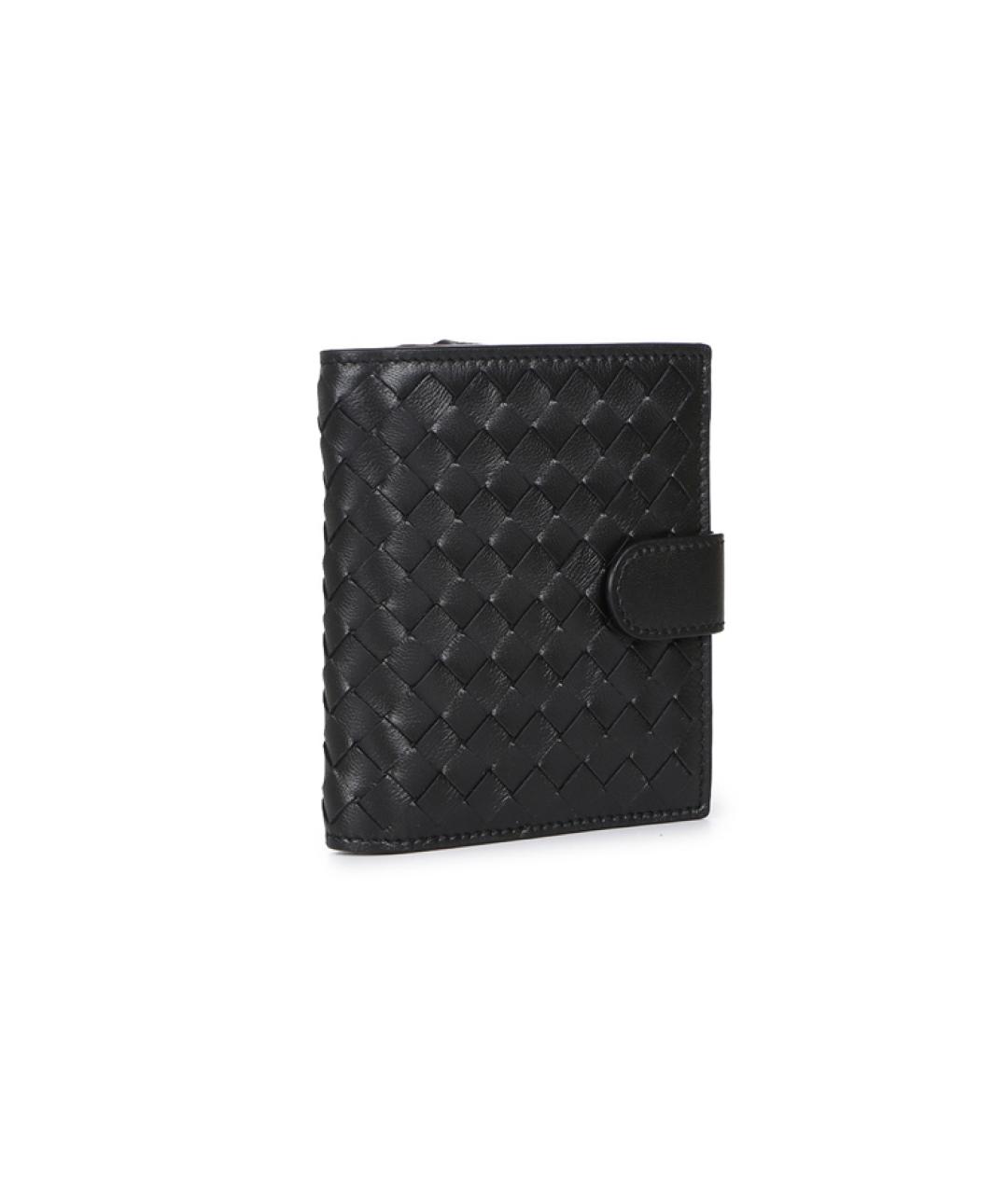 BOTTEGA VENETA Черный кожаный кошелек, фото 3