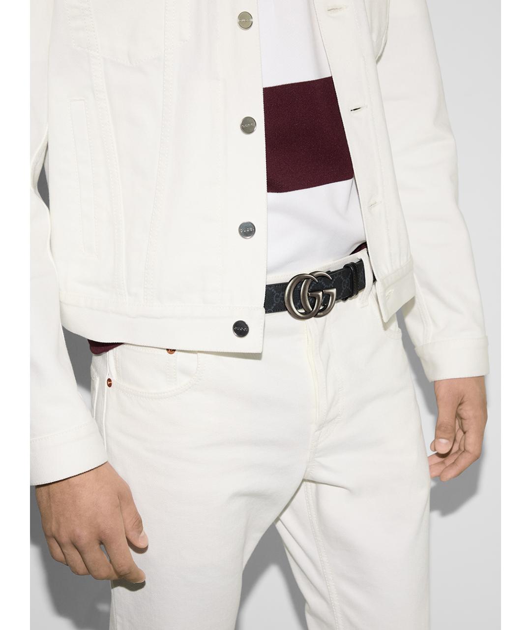 GUCCI Черный ремень, фото 3