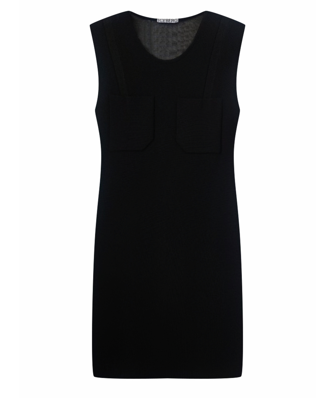 ICEBERG Черное хлопко-эластановое коктейльное платье, фото 1