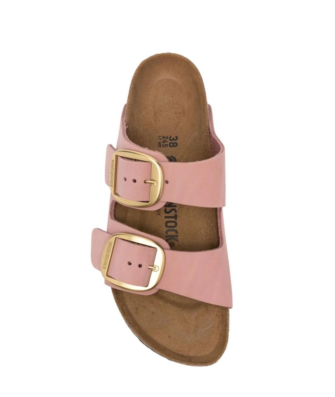 BIRKENSTOCK Розовые кожаные сандалии, фото 4