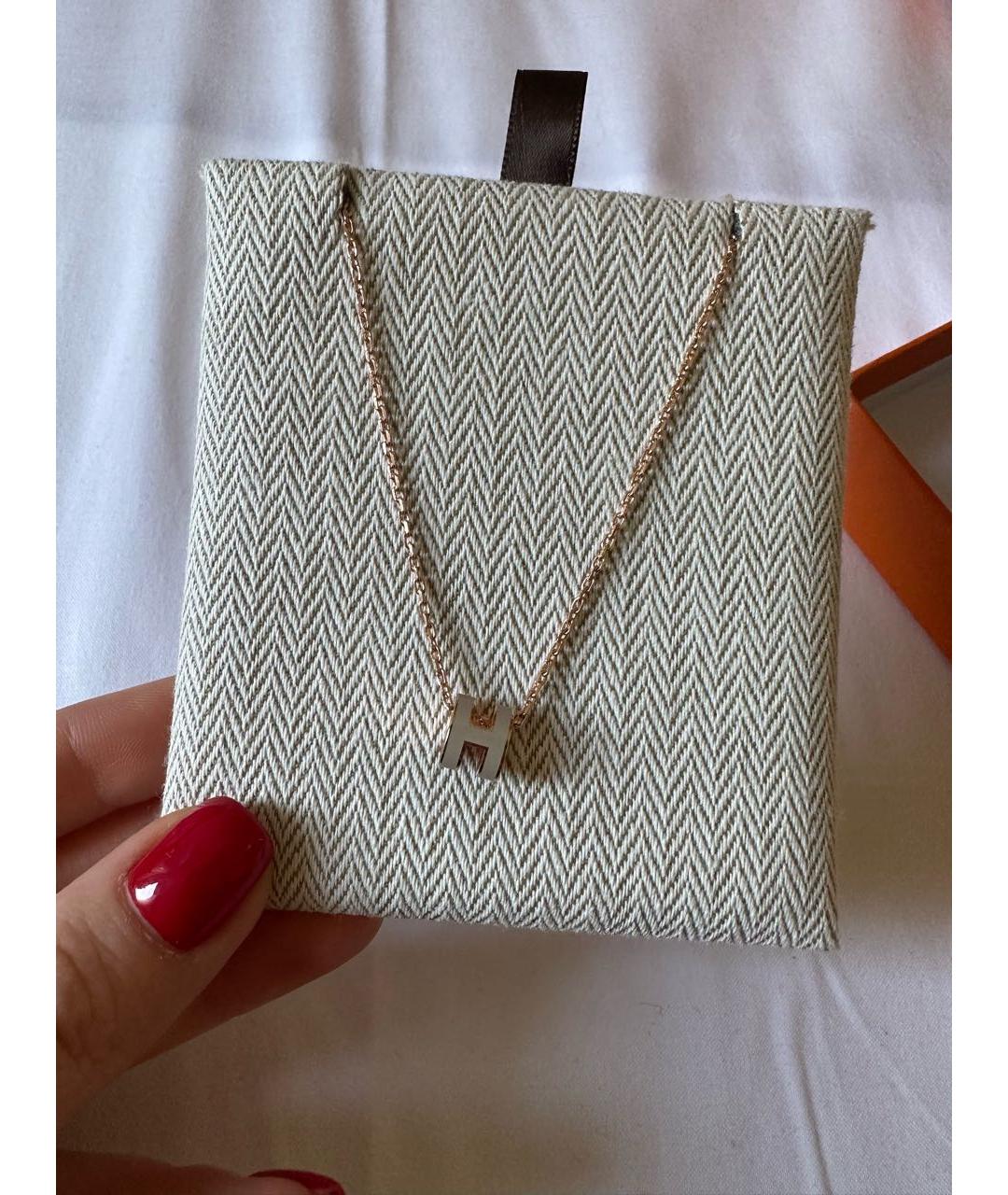 HERMES Серая металлическая подвеска, фото 3