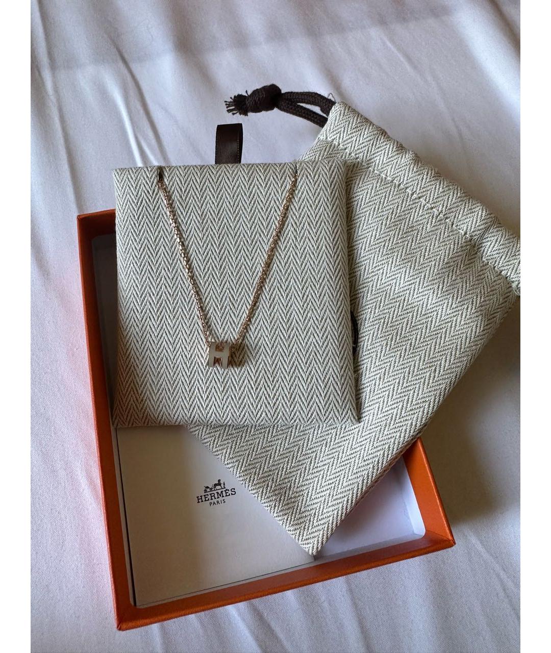 HERMES Серая металлическая подвеска, фото 2