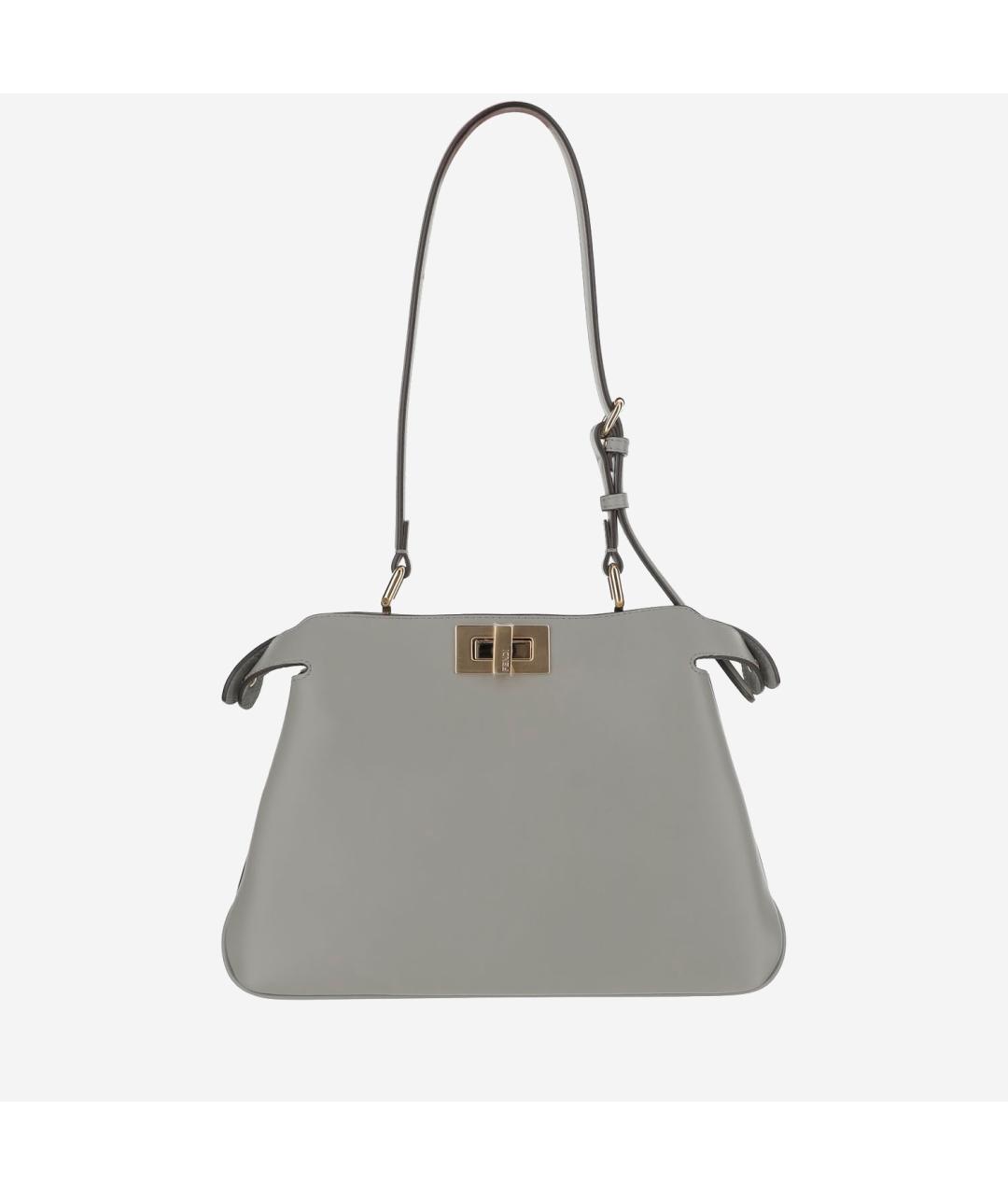 FENDI Зеленая кожаная сумка тоут, фото 5