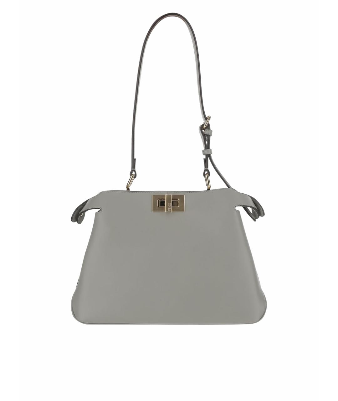 FENDI Зеленая кожаная сумка тоут, фото 1