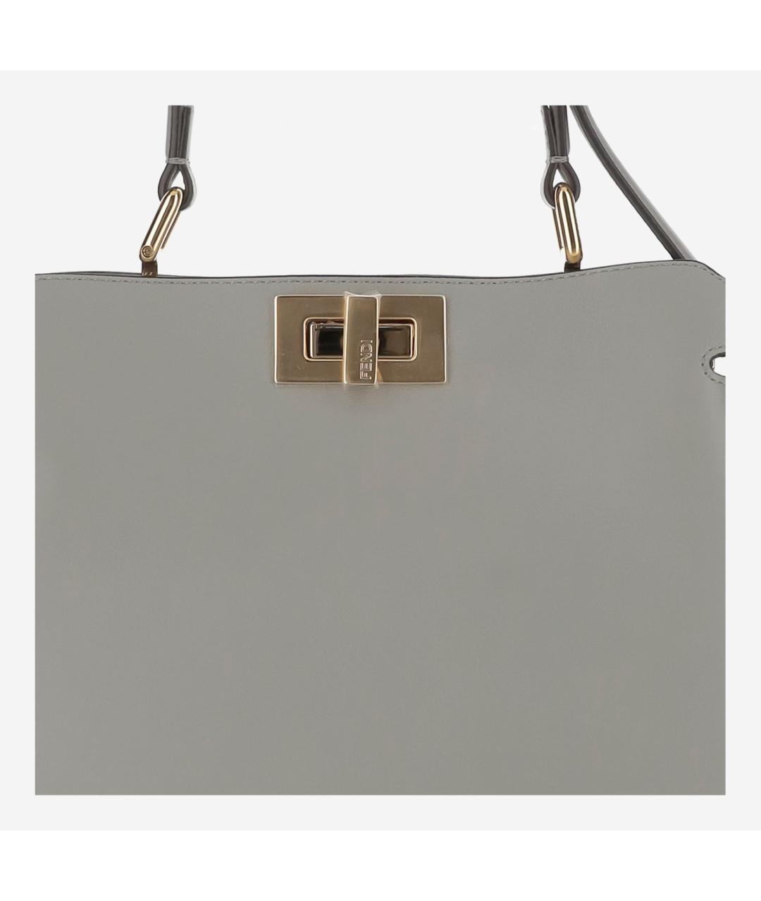 FENDI Зеленая кожаная сумка тоут, фото 4