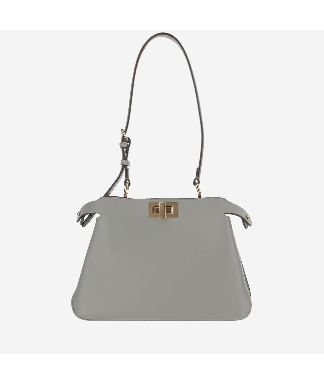 FENDI Зеленая кожаная сумка тоут, фото 3