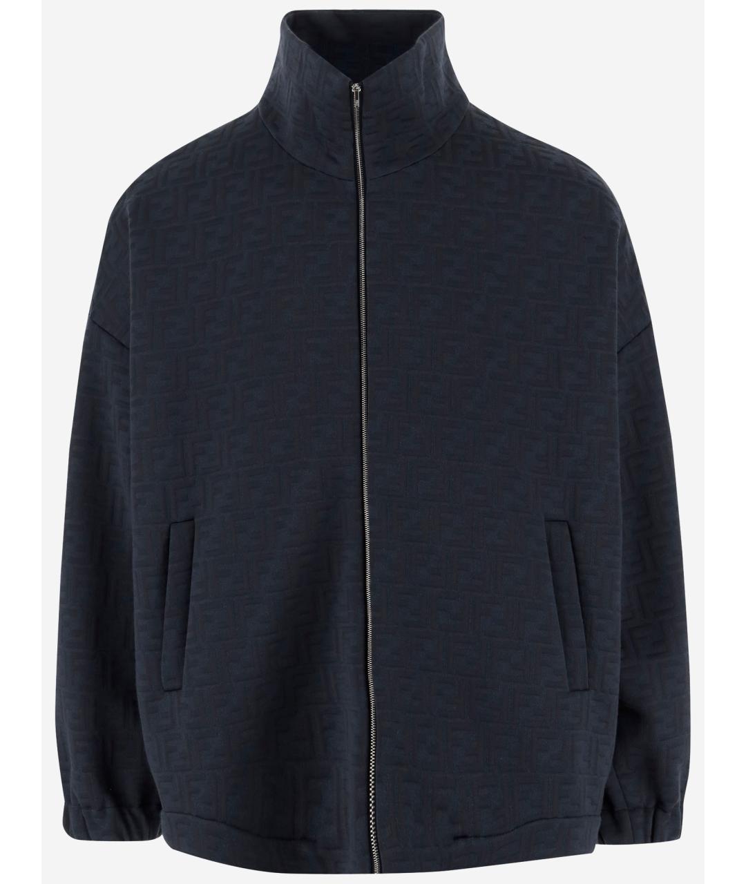 FENDI Синяя хлопковая куртка, фото 4