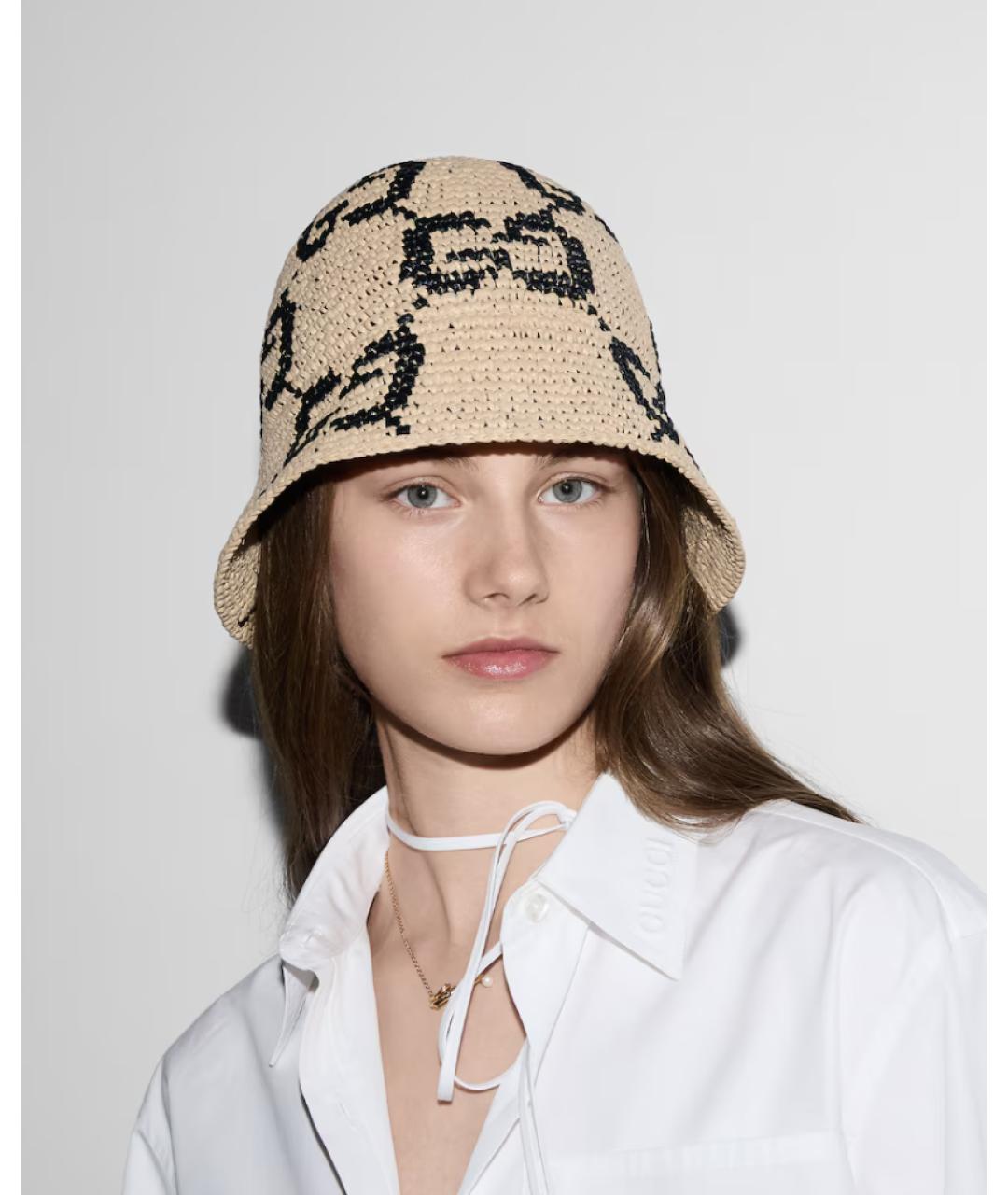 GUCCI Бежевая панама, фото 6