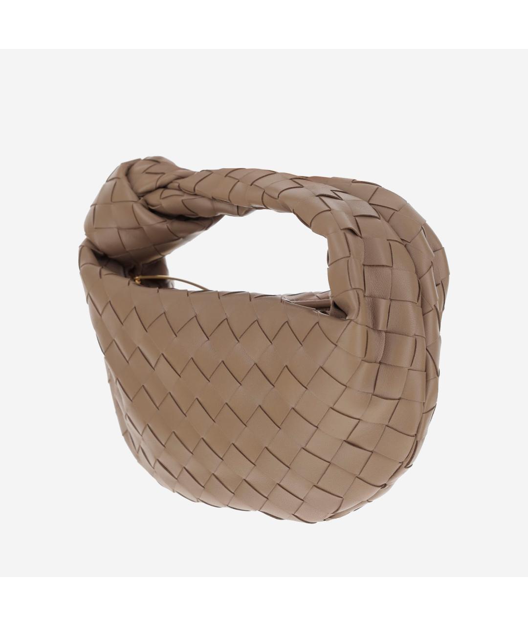 BOTTEGA VENETA Бежевая кожаная сумка с короткими ручками, фото 2