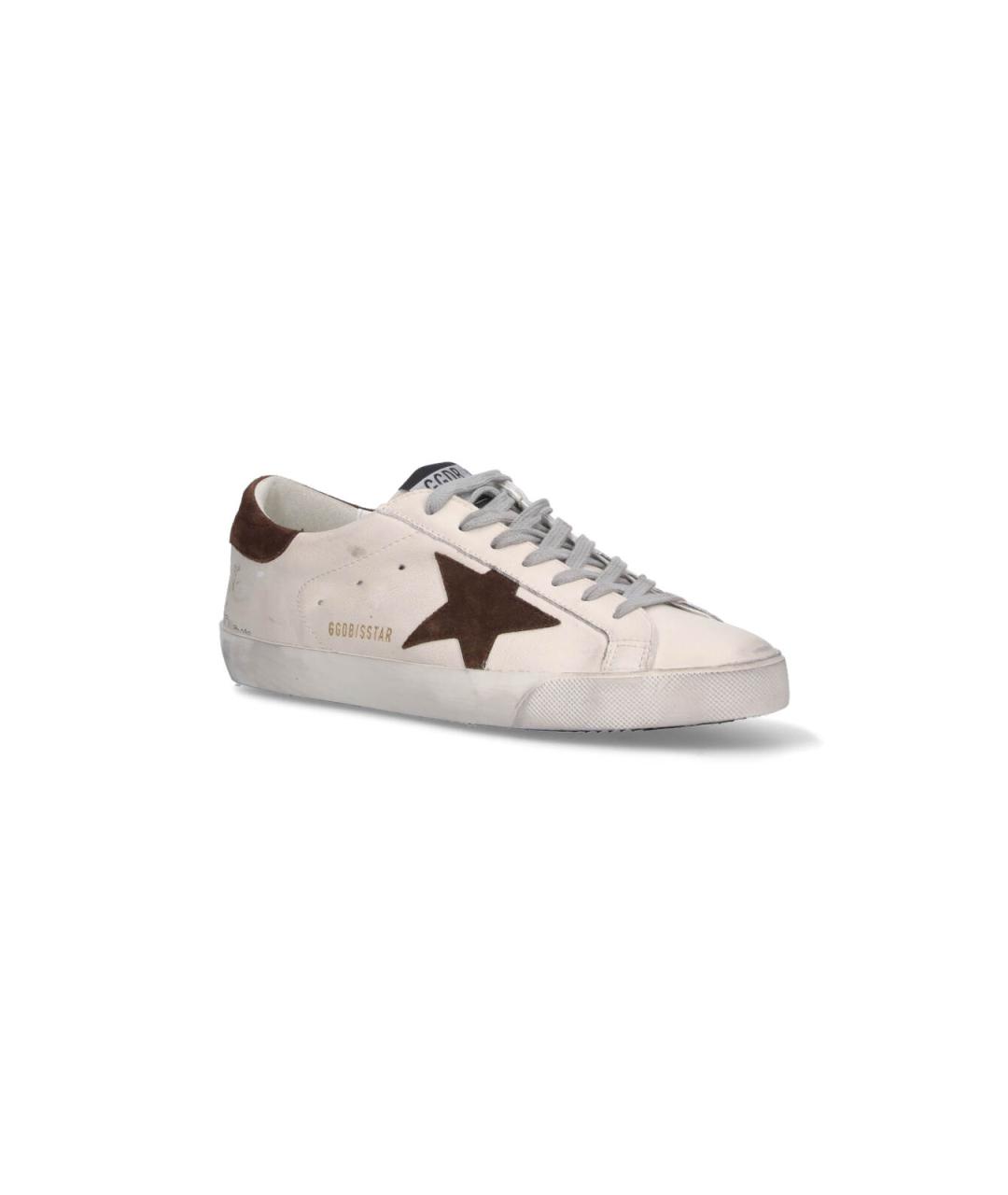 GOLDEN GOOSE DELUXE BRAND Белые кожаные низкие кроссовки / кеды, фото 2