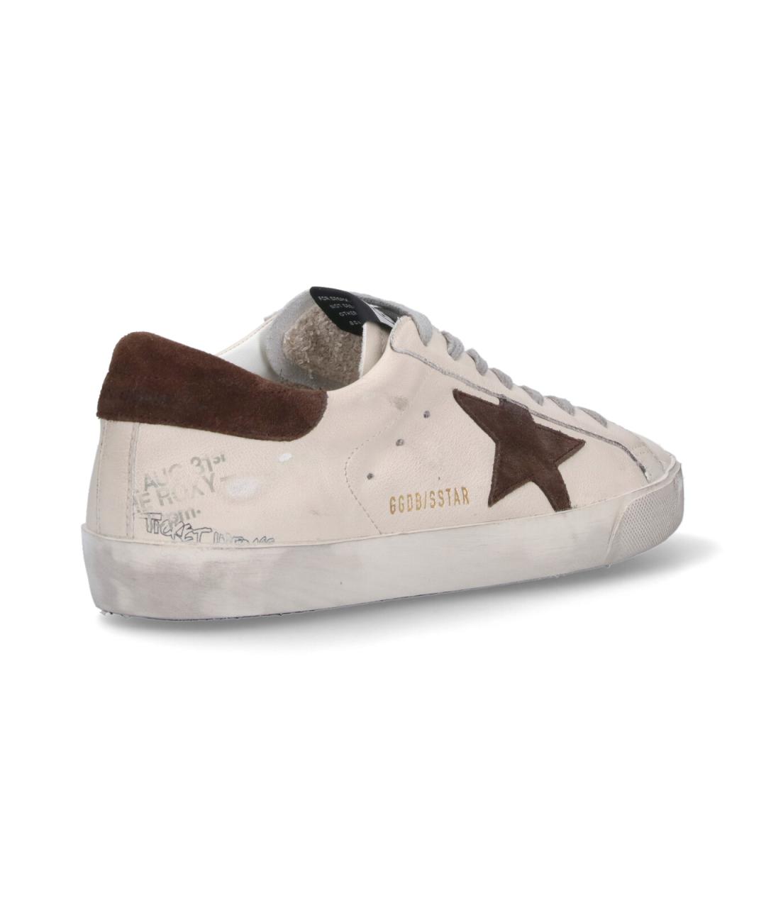 GOLDEN GOOSE DELUXE BRAND Белые кожаные низкие кроссовки / кеды, фото 4