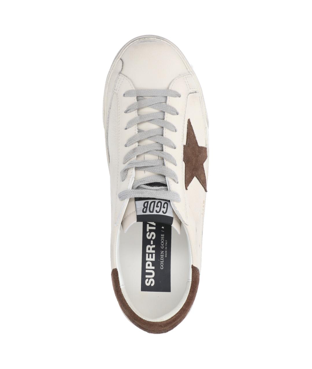 GOLDEN GOOSE DELUXE BRAND Белые кожаные низкие кроссовки / кеды, фото 5