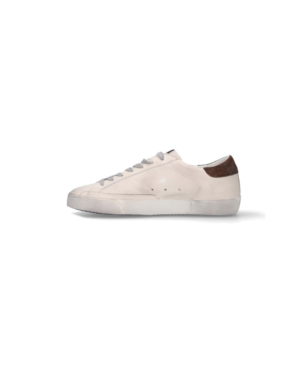 GOLDEN GOOSE DELUXE BRAND Белые кожаные низкие кроссовки / кеды, фото 3