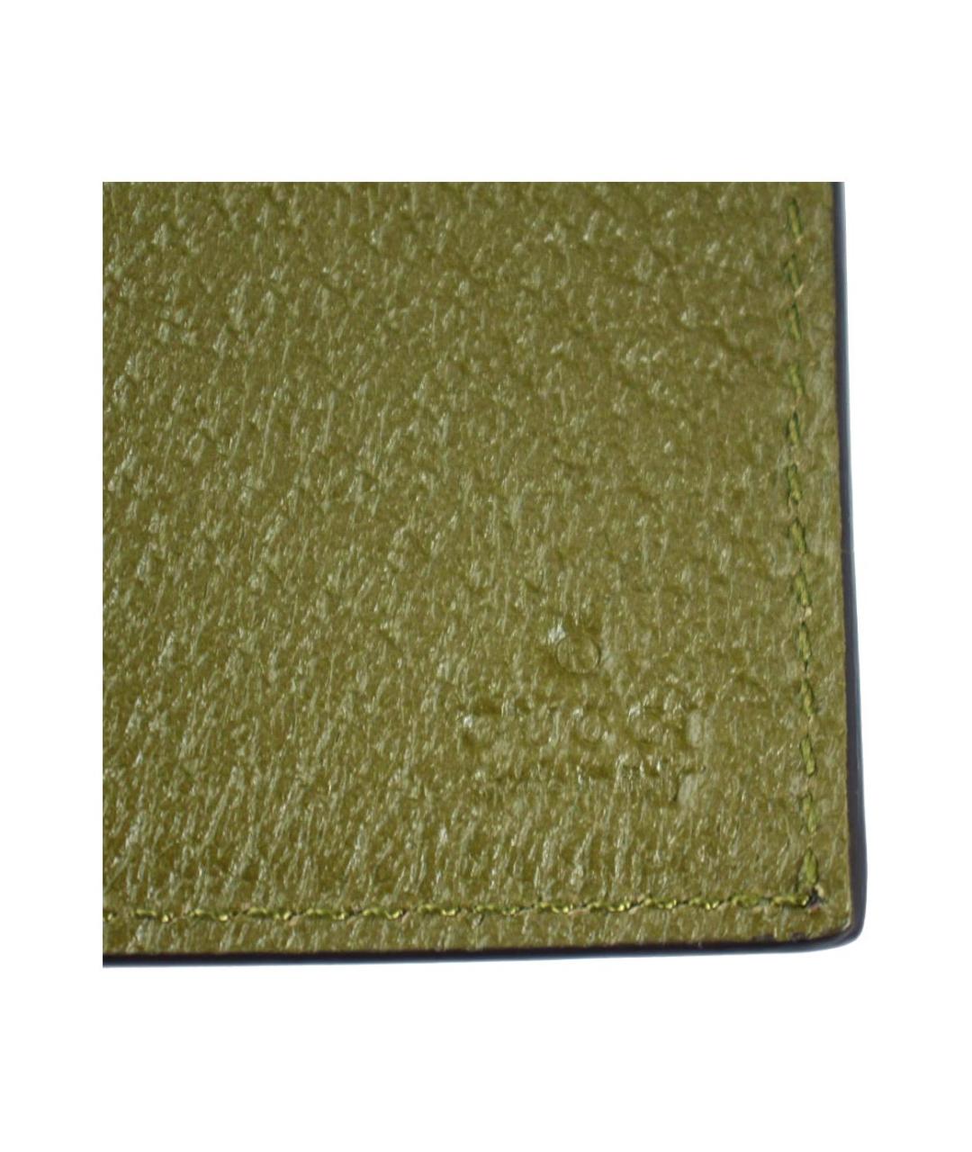 GUCCI Зеленый кожаный кошелек, фото 4
