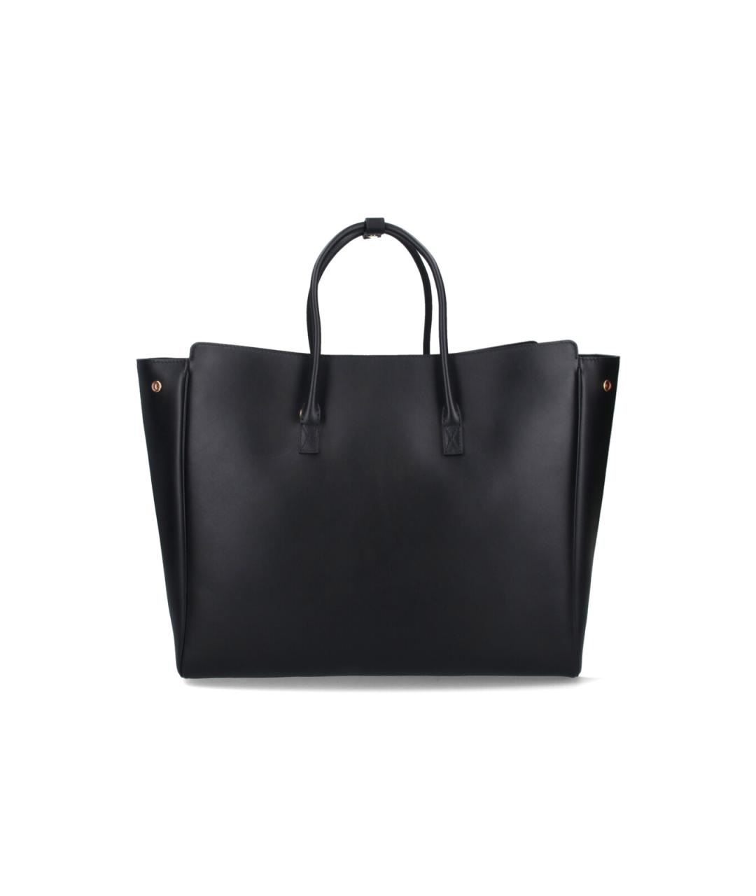 BALENCIAGA Черная кожаная сумка тоут, фото 3