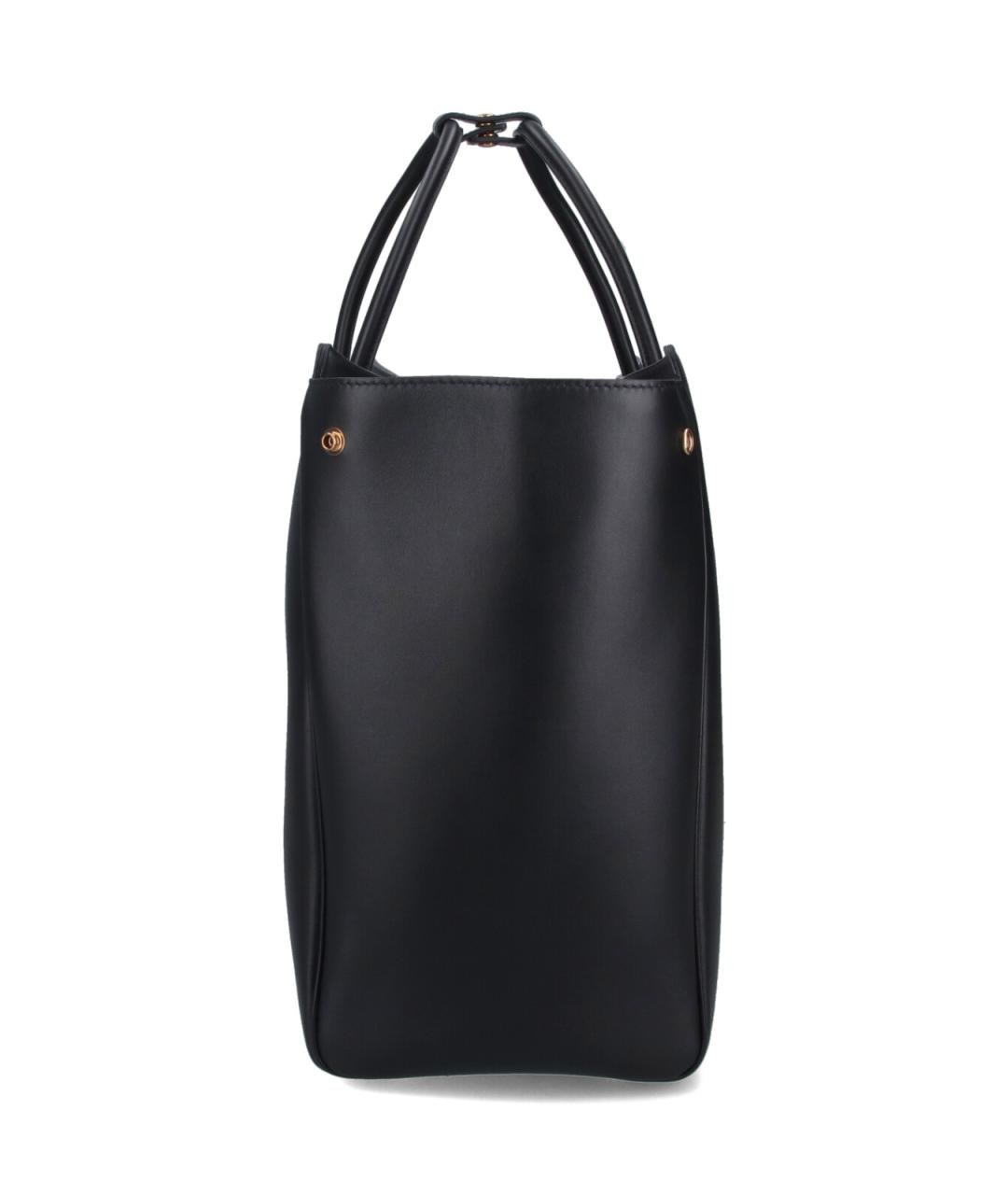 BALENCIAGA Черная кожаная сумка тоут, фото 5