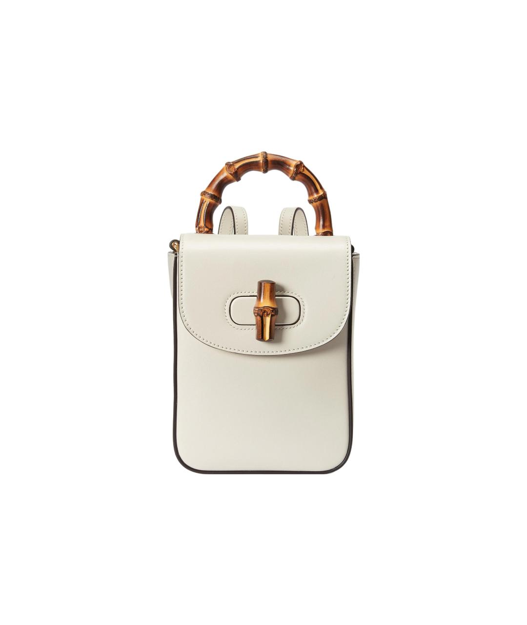 GUCCI Белый кожаный рюкзак, фото 10