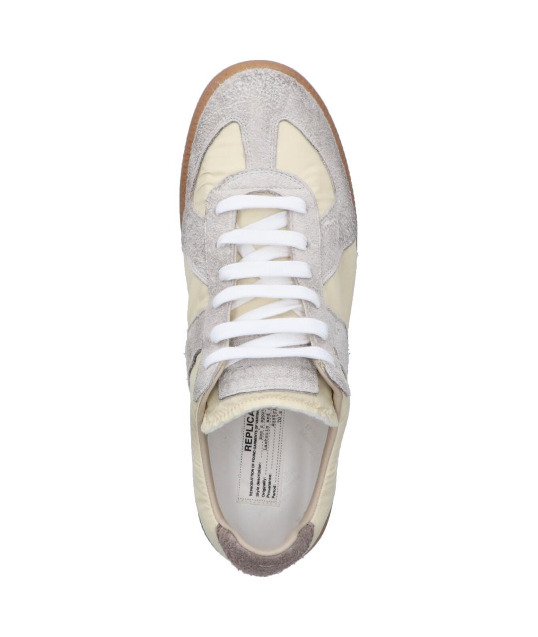 MAISON MARGIELA Белые синтетические низкие кроссовки / кеды, фото 5