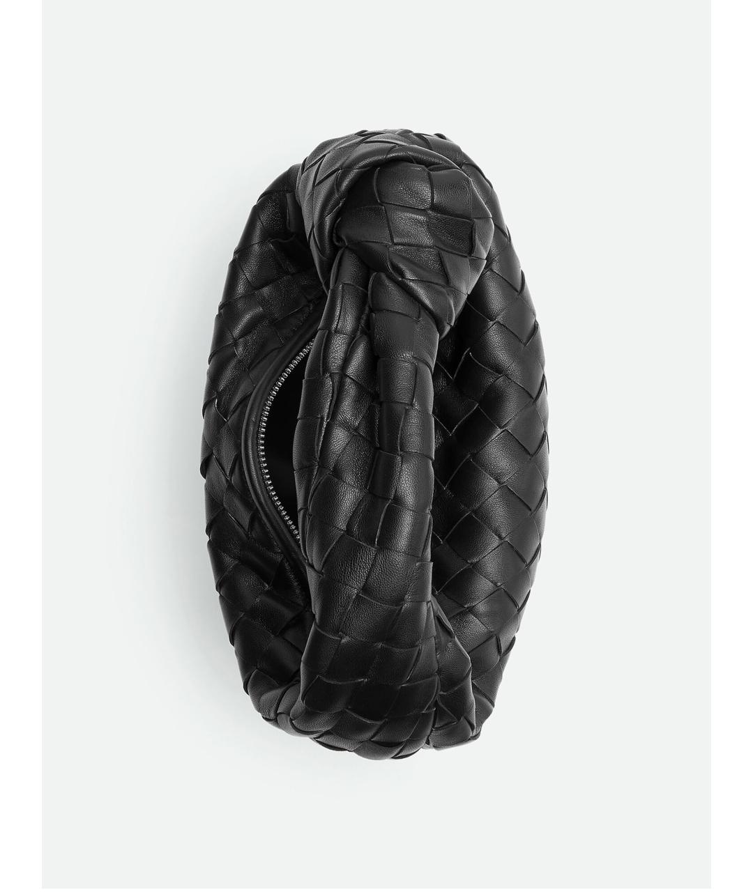 BOTTEGA VENETA Черная кожаная сумка с короткими ручками, фото 3