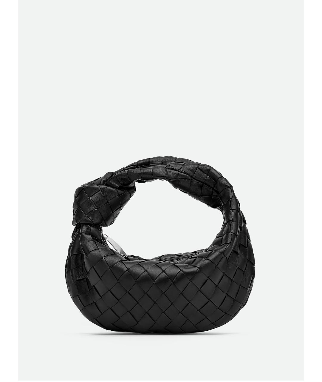 BOTTEGA VENETA Черная кожаная сумка с короткими ручками, фото 5