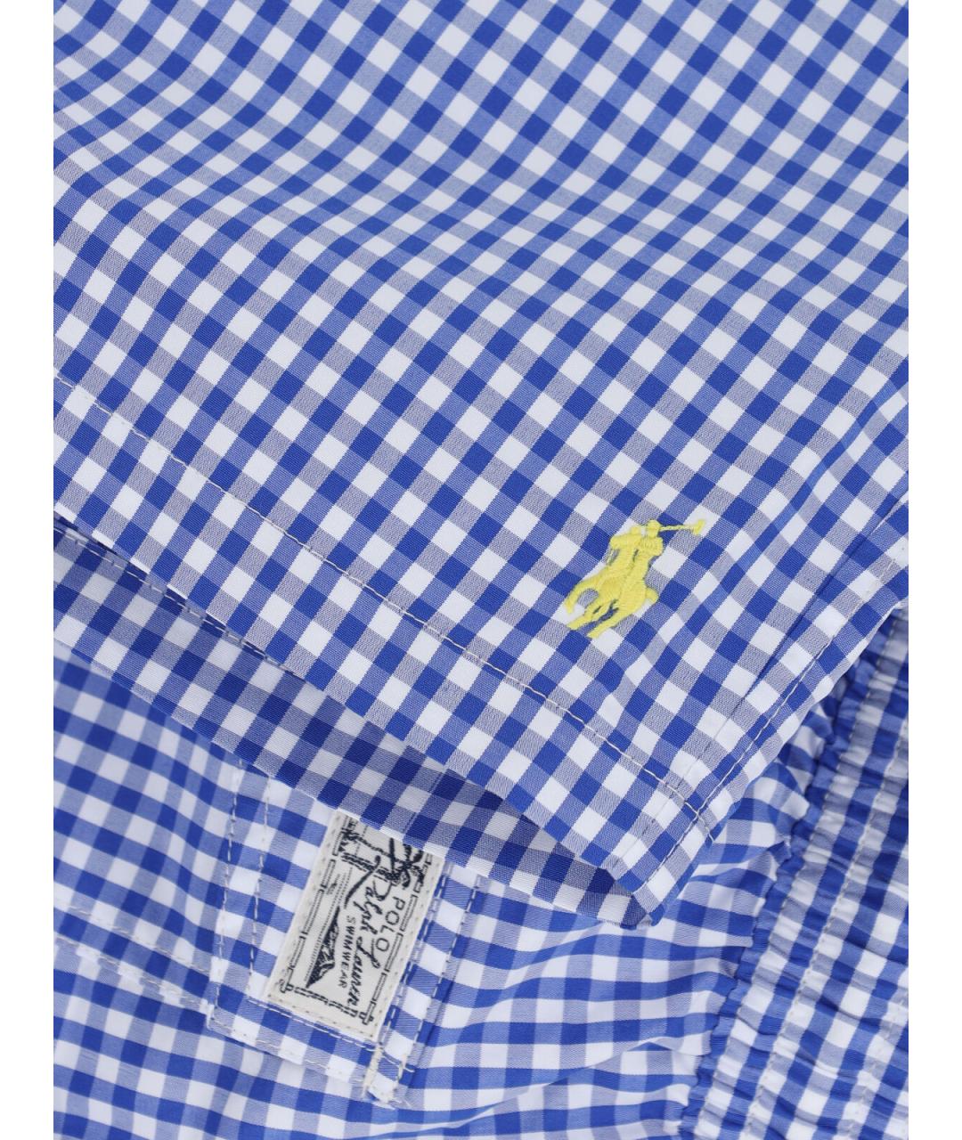 POLO RALPH LAUREN Синие полиэстеровые плавки, фото 3