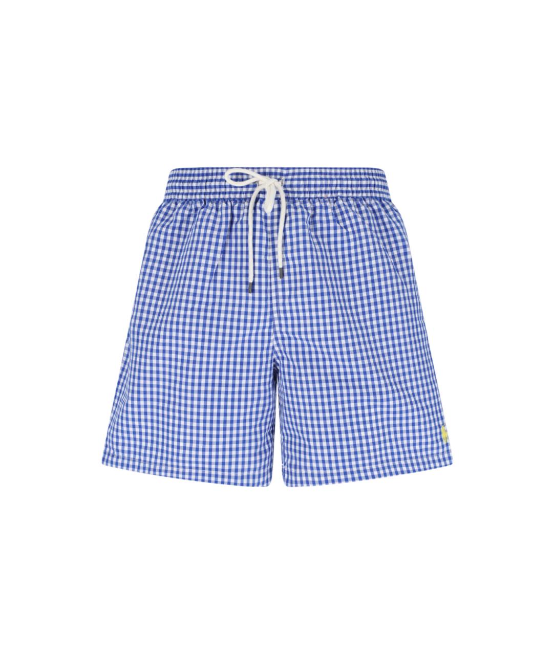 POLO RALPH LAUREN Синие полиэстеровые плавки, фото 1