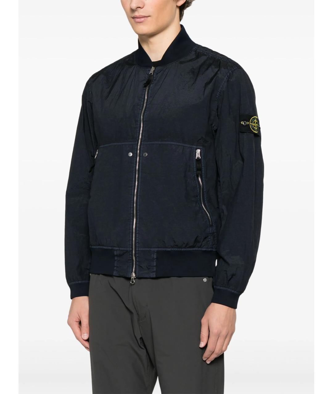 STONE ISLAND Синяя полиамидовая куртка, фото 3
