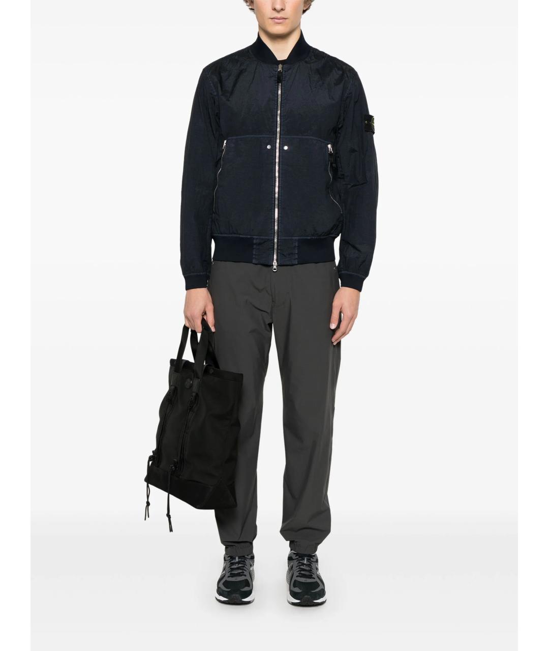 STONE ISLAND Синяя полиамидовая куртка, фото 2