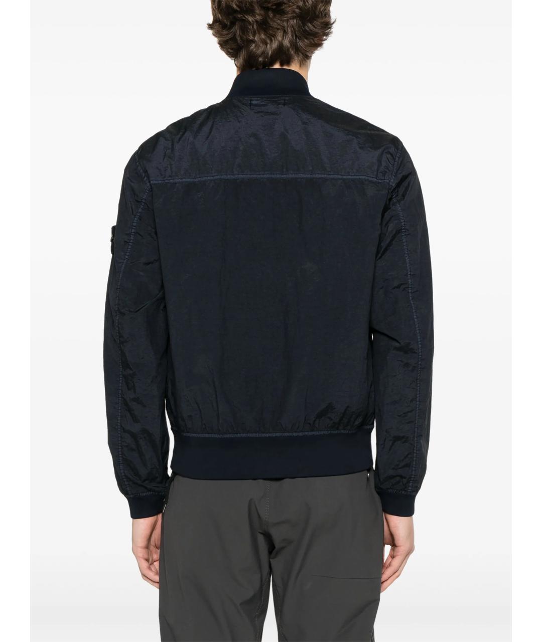 STONE ISLAND Синяя полиамидовая куртка, фото 4