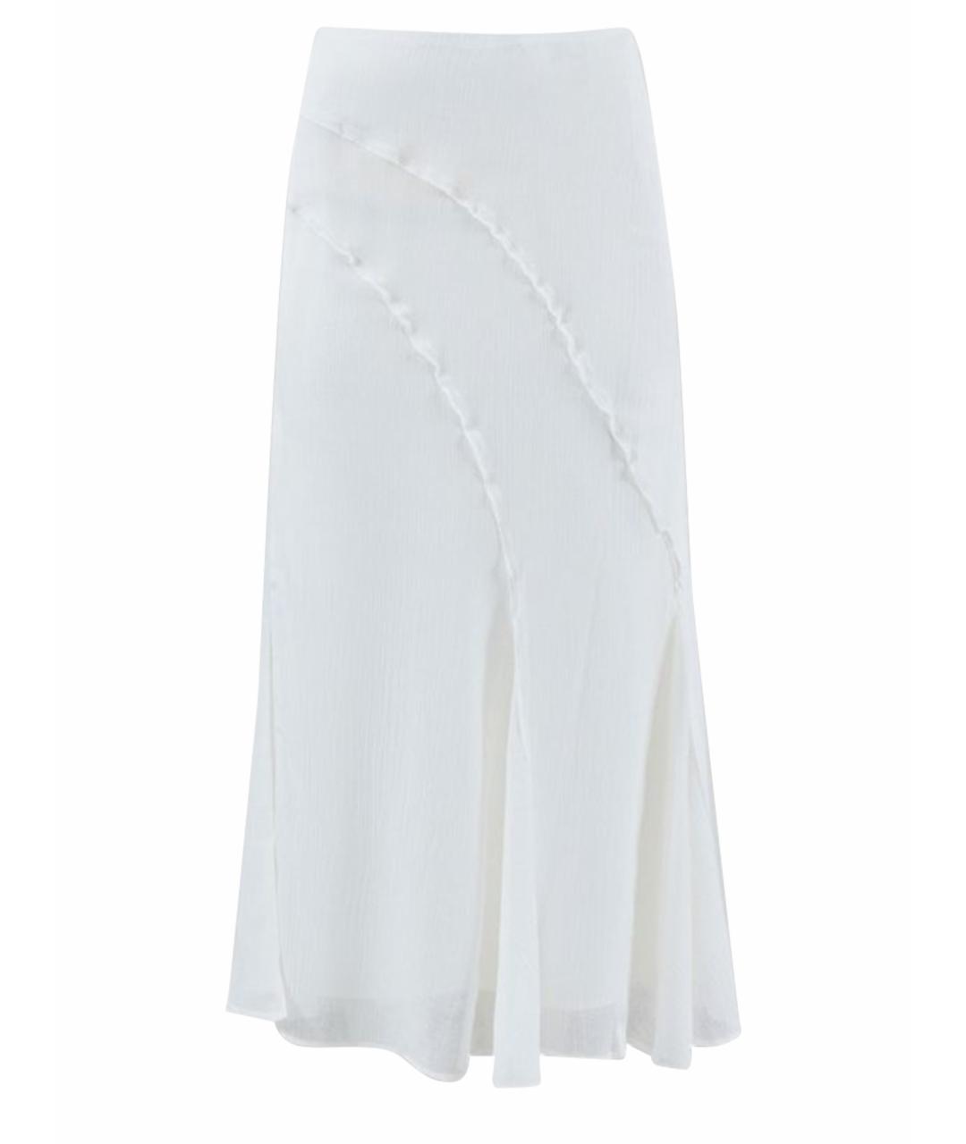 CULT GAIA Белая вискозная юбка миди, фото 1